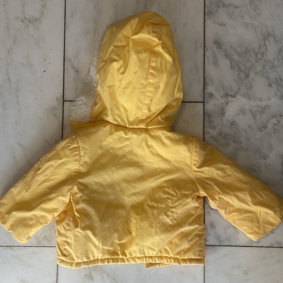 Vintage Sears baby jacket, yellow with duck and umbrella, hooded, size M, 12 mo? - Picture 4 of 8